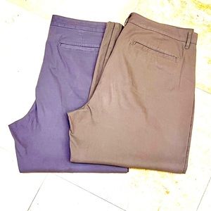 ASOS Balloon fit cotton chinos 2 pair 38”